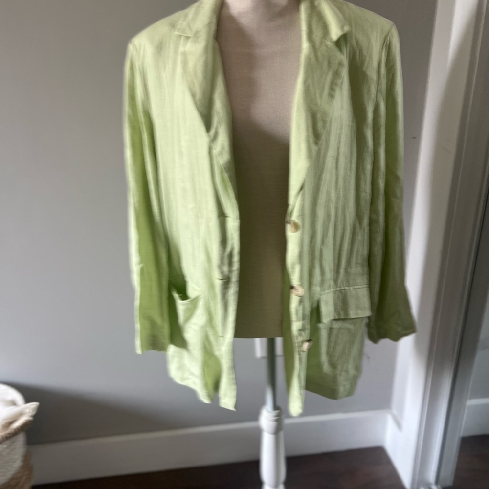ASOS Mint Green Casual Linen Blazer